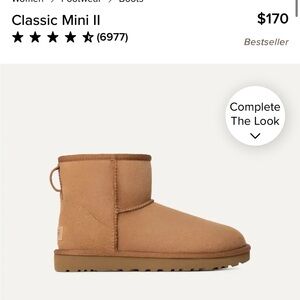 UGG Chestnut Suede Winter Classic Mini Boots